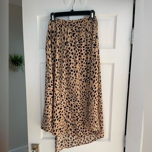 Leopard Print Midi Skirt